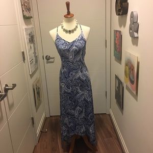 Cynthia Rowley hi lo paisley maxi dress NWOT